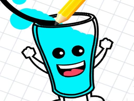 Happy Glass: Fill the Glass by Draw Lines